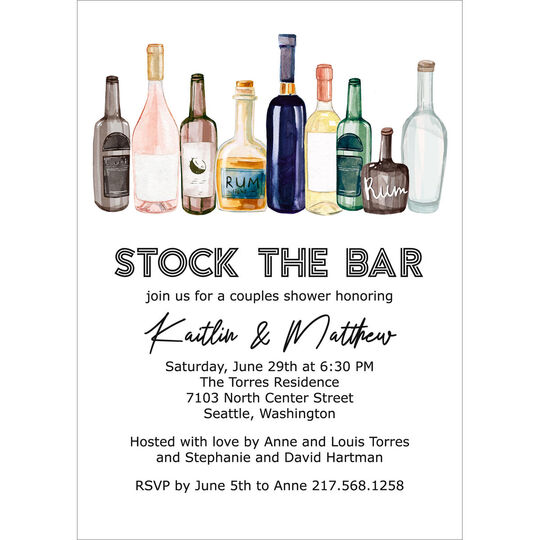 Stock The Bar Invitations